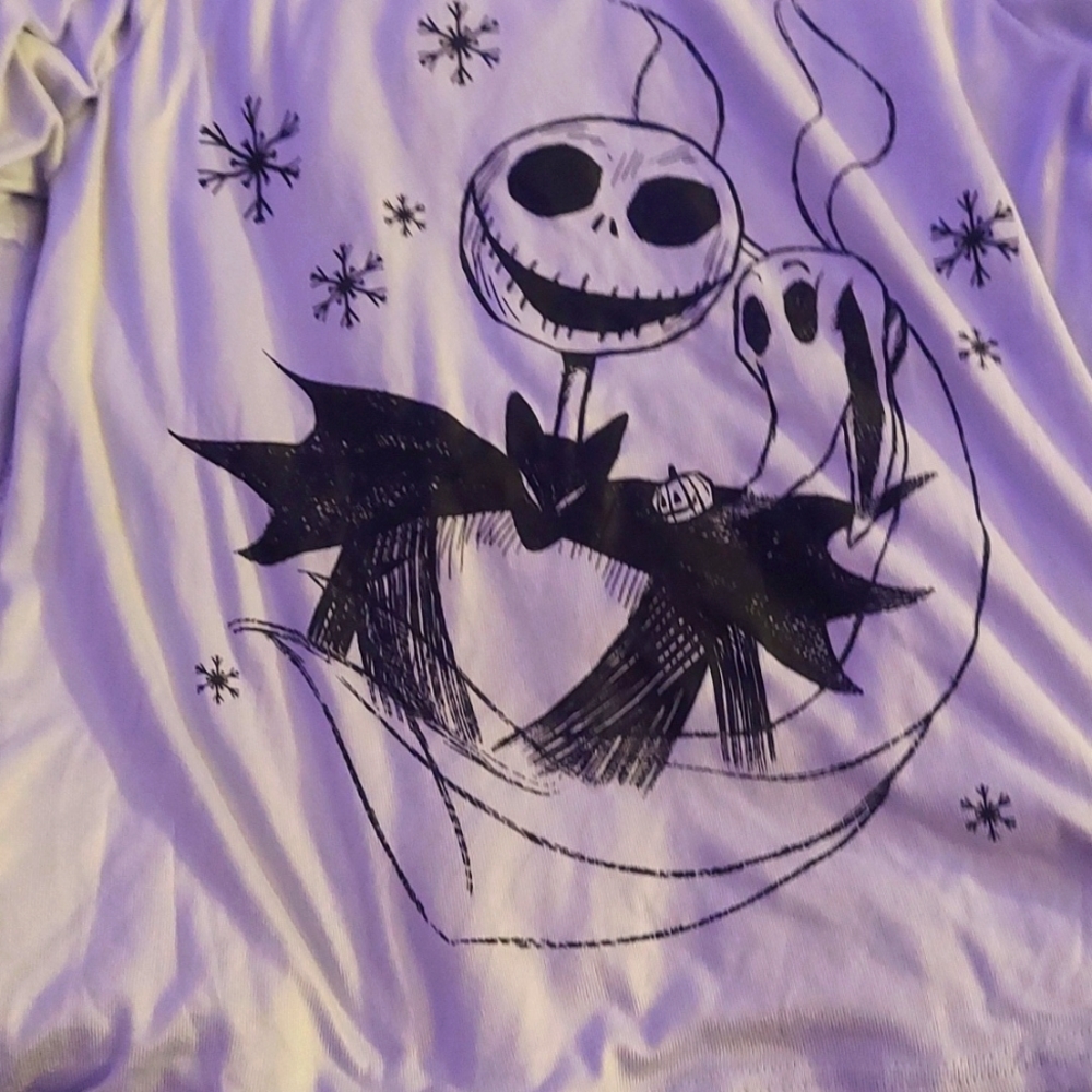 Long sleeve Jack Skellington pajamas top